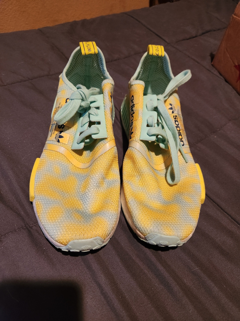 adidas Yellow & Mint Athletic Sneakers
